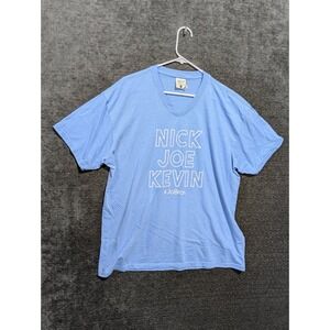 Jadelynn Brooke Jonas Brothers Nick Joe Kevin JoBros V-Neck T-Shirt Blue XL